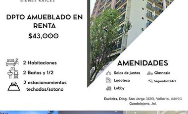 DEPARTAMENTO AMUEBLADO EN RENTA