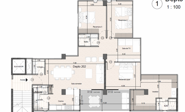 DEPARTAMENTO EN RENTA ZAVALETA A ESTRENAR DE 3 RECAMARAS