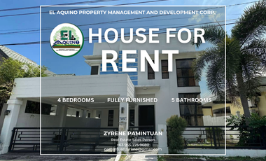 4 Bedrooms- Fully Furnished House for Rent in Brgy. Amsic, Angeles City
