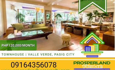 TOWNHOUSE FOR LEASE IN VALLE VERDE, PASIG CITY