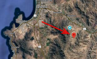 Parcela de 5933 m2, hermosa vista. Sector La Estrella de El Rosario. La Serena. $28 millones