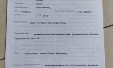 Jual Rumah di pasar Ambacang, padang