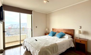 SE ARRIENDA DEPTO AMOBLADO EN EDIF. VISTA AZUL.