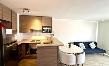 SE ARRIENDA DEPTO AMOBLADO EN EDIF. VISTA AZUL.