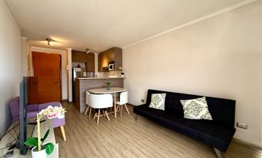 SE ARRIENDA DEPTO AMOBLADO EN EDIF. VISTA AZUL.