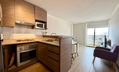 SE ARRIENDA DEPTO AMOBLADO EN EDIF. VISTA AZUL.