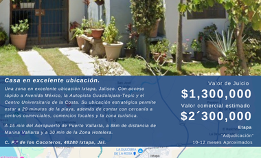 VENTA DE JUICIO HIPOTECARIO EN IXTAPA, PUERTO VALLARTA.