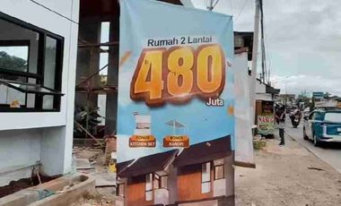 PERUMAHAN KONSEP APARTHOUSE RUMAH 2 LANTAI DI JALAN UTAMA SAWANGAN DKT AKSES TOL HARGA 400 JT