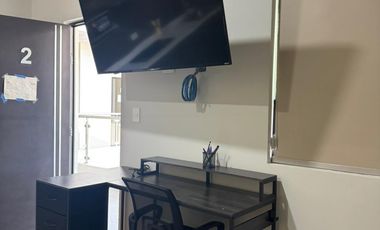 Departamento en Renta zona TEC Col. Mexico, Monterrey, equipado y amueblado tipo loft incluye servicios (wifi, luz, agua y gas)
