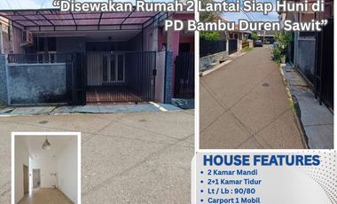 Disewakan Rumah 2 Lantai Siap Huni di Komplek Pd Bambu Jakarta Timur! S720