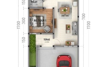 Hunian modern bergaya scandinavian di jantung kota sukoharjo