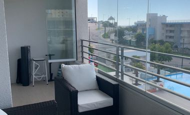 Arrendamos depto amoblado con vista frontal al mar.