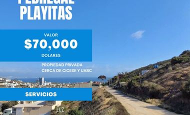 Terreno amplio en Pedregal Playitas, hermosas vistas panorámicas.🌄
