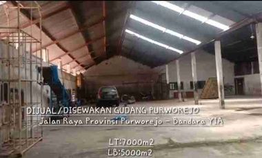DIJUAL & DISEWAKAN GUDANG/ EX PABRIK PURWOREJO, JAWA TENGAH