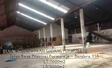 DIJUAL & DISEWAKAN GUDANG/ EX PABRIK PURWOREJO, JAWA TENGAH