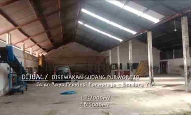 DIJUAL & DISEWAKAN GUDANG/ EX PABRIK PURWOREJO, JAWA TENGAH