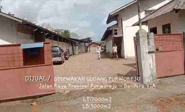 DIJUAL & DISEWAKAN GUDANG/ EX PABRIK PURWOREJO, JAWA TENGAH