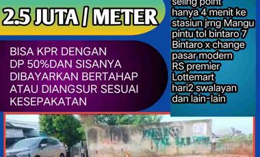 MILIKI RUMAH PETAKAN DAN KAVLING MURAH PINGGIR JALAN DEKAT STASIUN DAN GERBANG TOL BINTARO SEKTOR 7