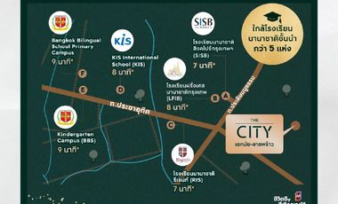 Town in Town Area! Near SISB!Luxury Built-in Home with Underground Power Lines!3 Storeys, 3 Parking Spaces! For Sale The City Ekkamai–Ladprao