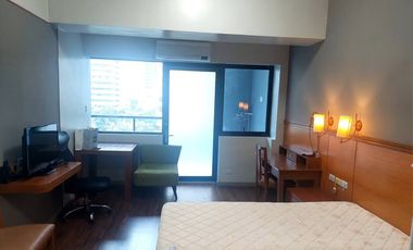FULLY FURNISHED 53sqm CONDOMINIUM UNIT STUDIO TYPE WITH BALCONY For Rent Lease  in Malayan Plaza Ortigas Center Pasig  near ADB Ave Megamall Podium