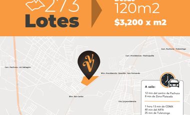 Lotes Habitacionales en Venta en Pachuca, cercano a la UAEH