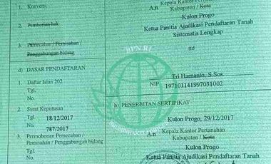 JUAL TANAH DI BUMIREJO LENDAH KULONPROGO