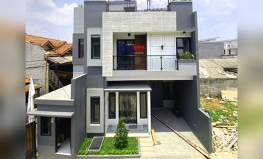 Dijual Rumah Modern + Rooftop Cantik 1M-an di Jaksel Pasar Minggu