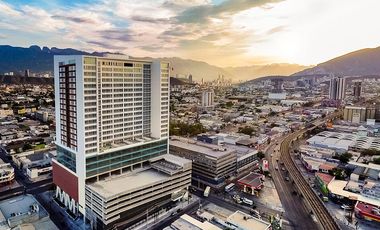 Tu nuevo hogar en el corazón de Monterrey — Departamento en Torre República con ALBERCA, muy bien ubicado en el centro y con vistas espectaculares