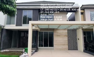 DIJUAL DISEWAKAN RUMAH BARU WISATA BUKIT MAS 430M2 GRAND PALAIS GABANNA SURABAYA BARAT