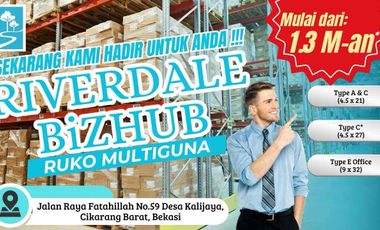 Ruko Multiguna Cocok untuk Gudang, BIZHUB RIVERDALE Lokasi strategis