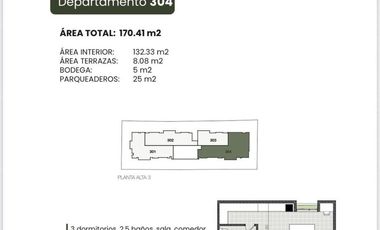 Departamento de 170m2 en edificio Ghyra