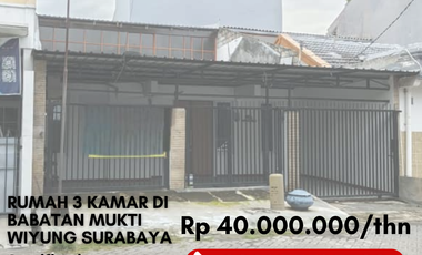 Disewakan Rumah 3 Kamar Siap Huni 40Juta di Babatan Mukti Wiyung Surabaya