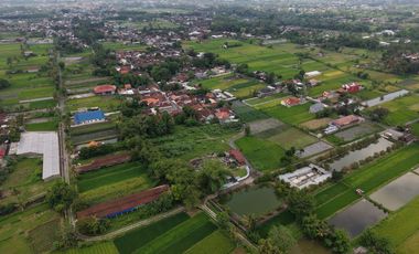 Tanah SHM Barat Exit Tol Kalasan, Cocok Untuk Hunian View Sawah