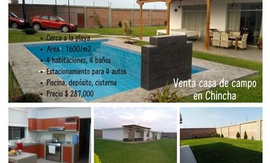 Venta casa de campo en Chincha