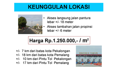DIJUAL TANAH STRATEGIS PANTURA PEKALONGAN