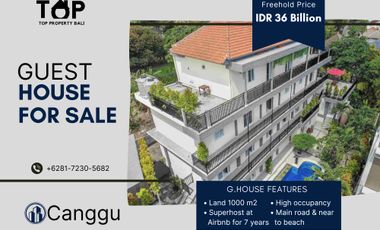 Dijual Guest House Tinggi Occupancy Total kamar 27 di Echo Beach Canggu