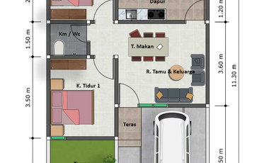 Rumah Murah bangujiwo kasihan bantul Jogja Dekat Kampus Umy Bonus Ac Dan Kanopi