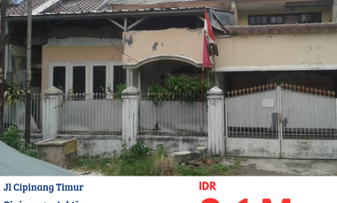 NVTDS0136 rumah tua 1,5 lantai masih dihuni di Cipinang Timur Jakarta Timur