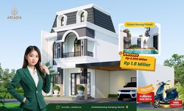 Dijual Rumah Mewah 3 Lantai di Sleman Jogja Gamping kolam renang pribadi