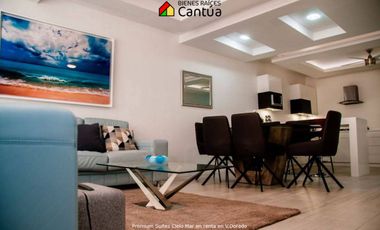 Premium Suites Cielo Mar en renta | Amueblado y vista al mar | Valle Dorado