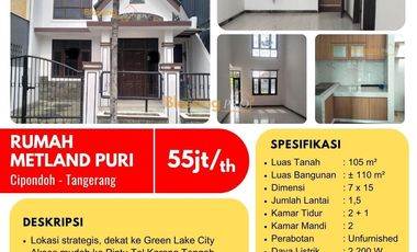 Disewakan Rumah Siap Huni Metland Puri