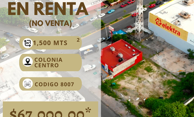 Terreno en renta en Centro, Ciudad Lázaro Cárdenas
