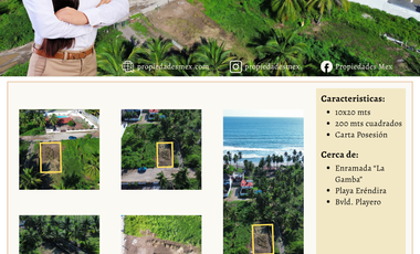 TERRENO EN VENTA EN PLAYA, LÁZARO CÁRDENAS, MICHOACÁN