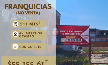 Terreno en renta en Segundo Sector de Fidelac, Ciudad Lázaro Cárdenas