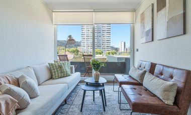 Arriendo departamento de dos habitaciones en Viña del Mar sector Dos Norte, espléndida ubicación