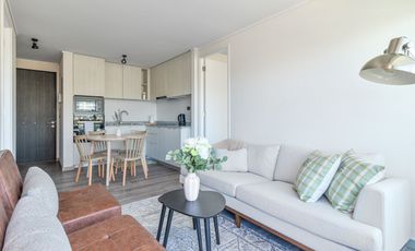 Arriendo departamento de dos habitaciones en Viña del Mar sector Dos Norte, espléndida ubicación