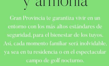 LOTE EN VENTA / LOT FOR SALE IN A GOLF CLUB