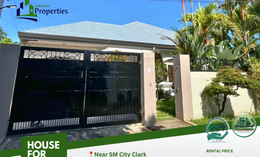 3 Bedrooms Bungalow House for Rent in Angeles City Pampanga/Near Friendship hwy
