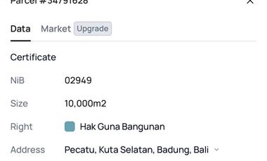 LAND 10000 m2 FOR SALE WITH VIEW & BONUS BUILDING – BLIMBINGSARI, PECATU