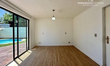 LOS ANDES - ARRIENDO CASA 4D 3B PISCINA - COND. CAMINO DEL INCA